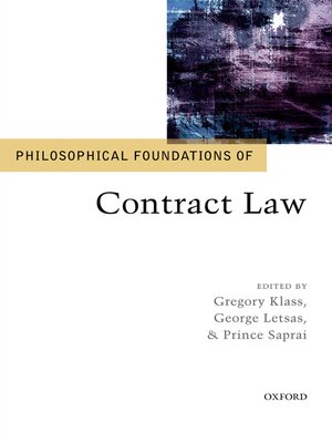 cover image of Philosophical Foundations of Contract Law